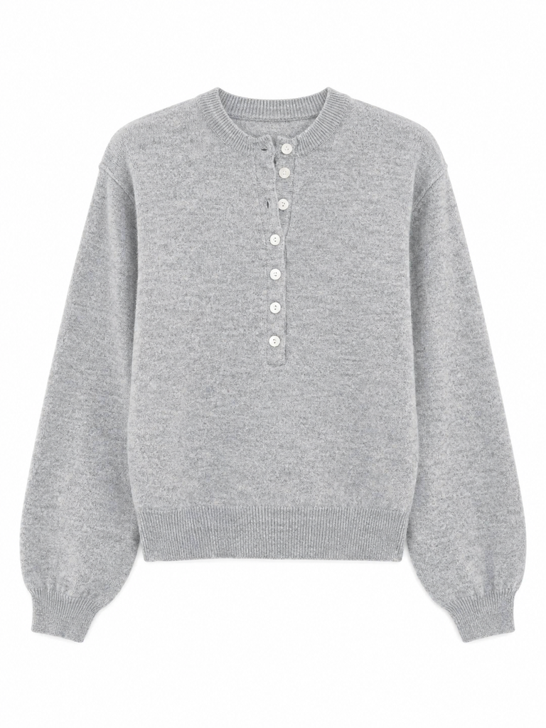Soft Knit Button Detail Sweater