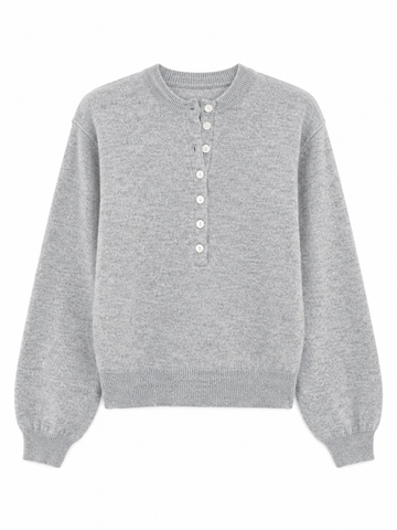 Soft Knit Button Detail Sweater