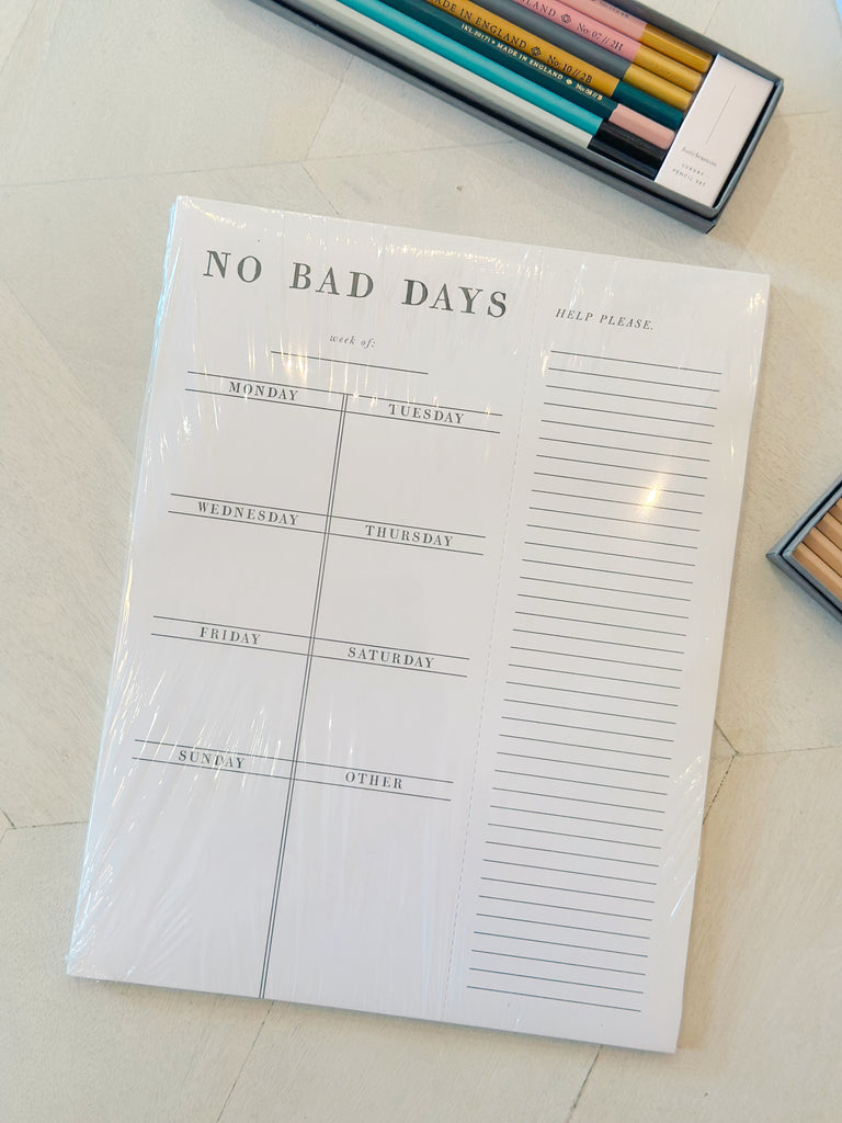 Weekly List Pad - No Bad Days