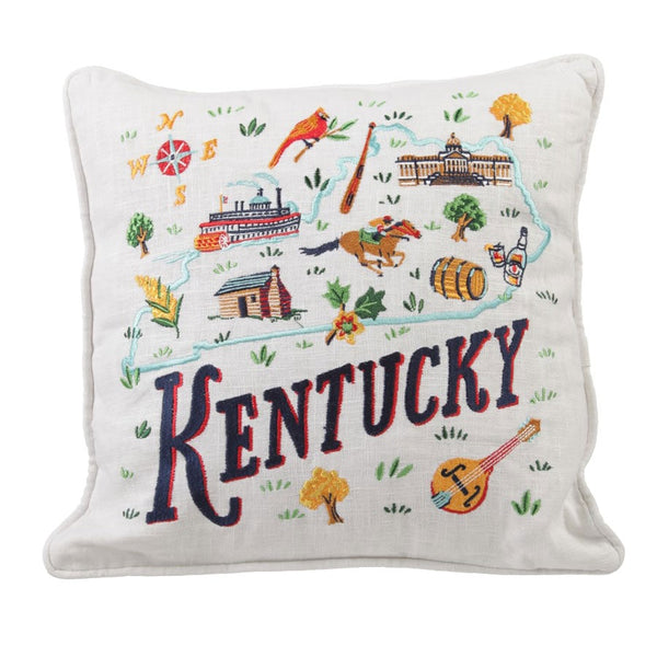 KENTUCKY EMBROIDERED PILLOW