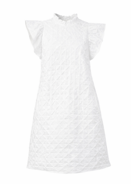 Textured Flutter Sleeve Dress