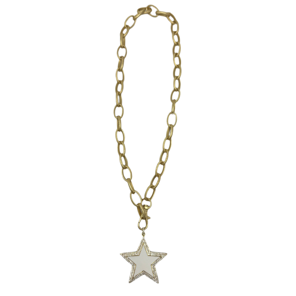 Etched Chain 20” W/ Enamel Star