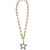 XL Paperclip Open Pave Star