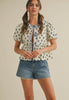 Puff Sleeve Multi Tie Top