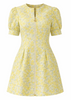 Lemon Jacquard Dress