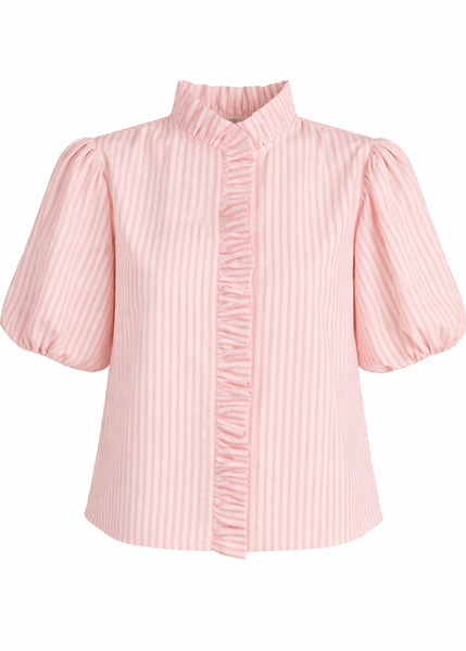 Seersucker Ruffle Top
