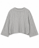 Cozy Cable Knit Cropped Pullover Sweater