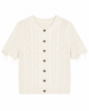 Casual Comfort Look Round Neck Cable Sweater Top