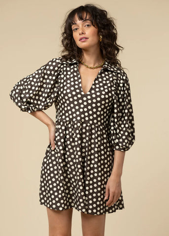 The Charlotte Dress - Chocolate Dot