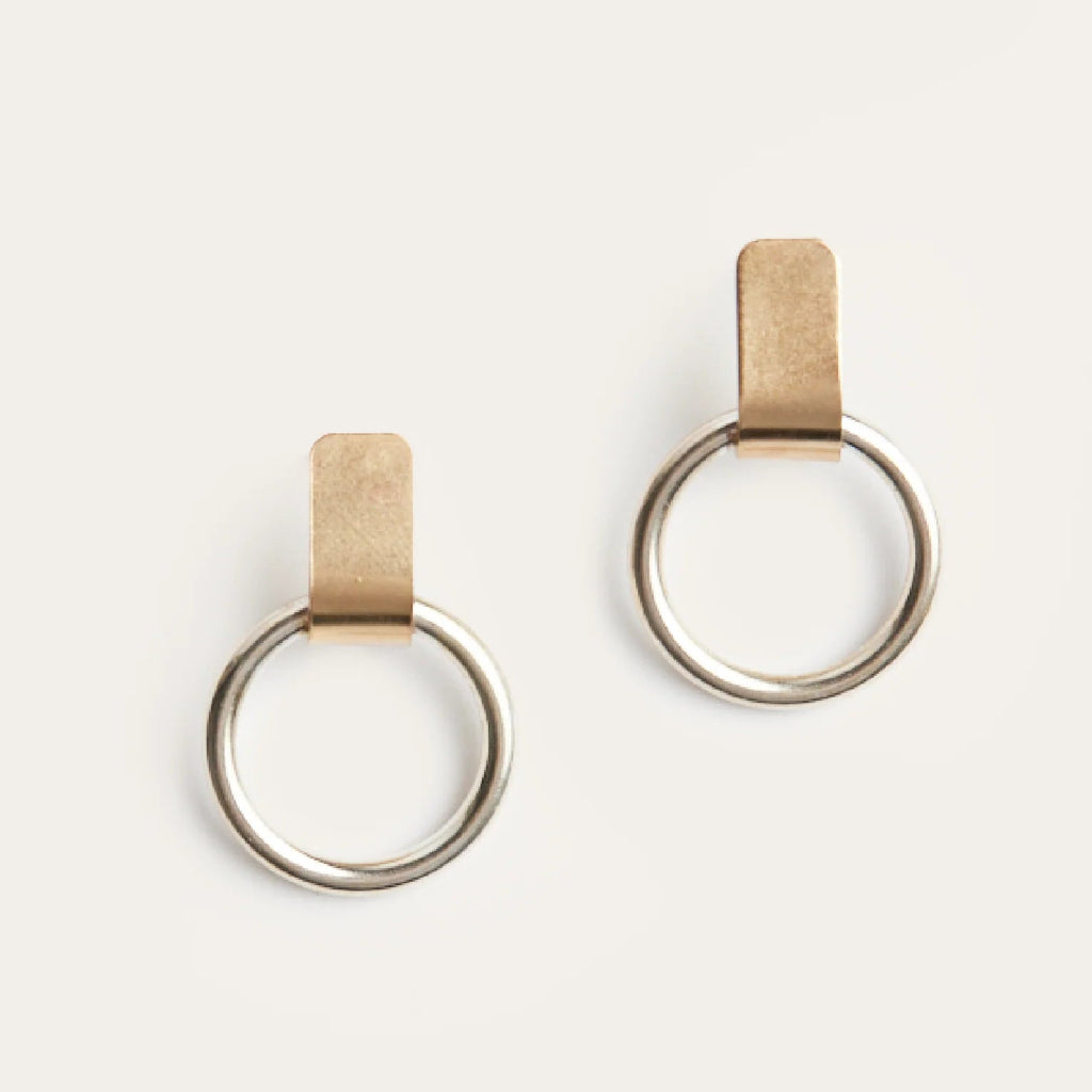 Fonda Two-Tone Drop Earrings