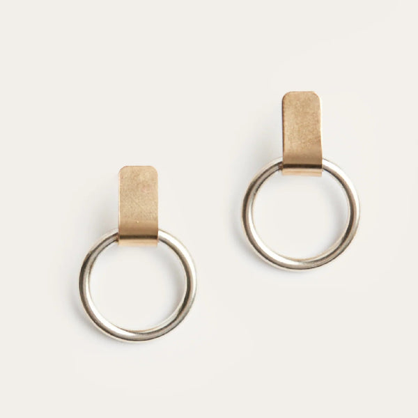 Fonda Two-Tone Drop Earrings