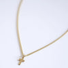 Cross Pendant Curb Chain Necklace