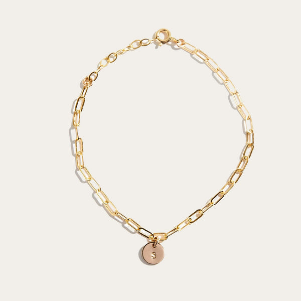 Essential Chain Bracelet W/ Petite Mini Tag Charm