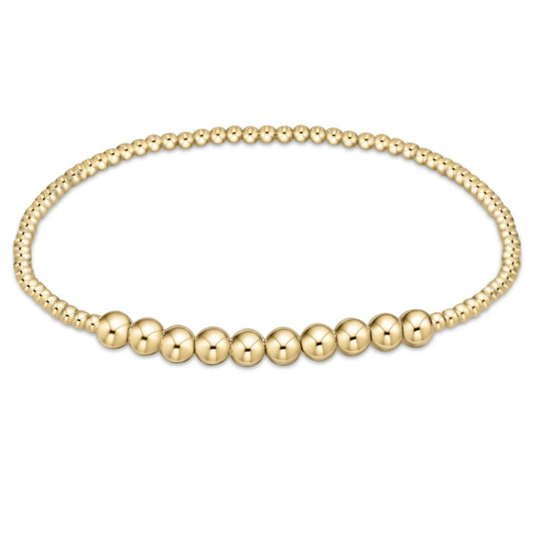 Classic Gold Beaded Bliss 2mm bead bracelet - 4mm gold