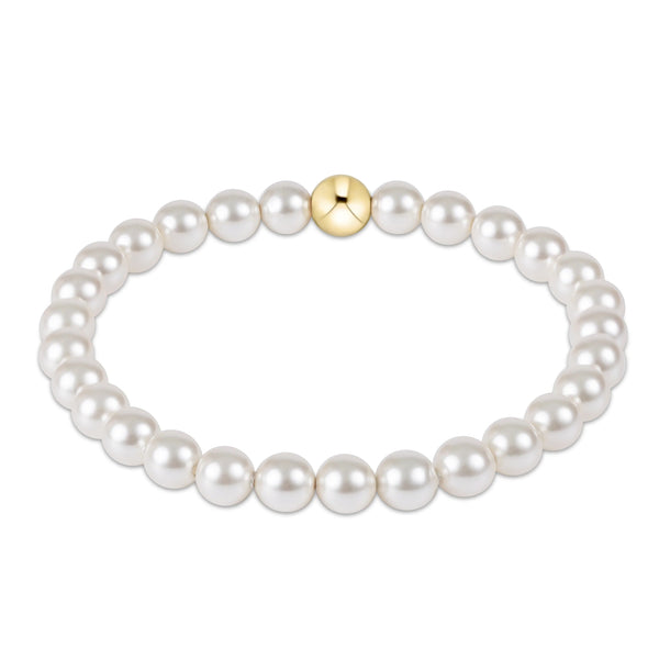 Classic Pearl 6mm Bead Bracelet