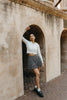 The Rose Sheer Skort - Chocolate Dot