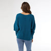 Relaxed Ciana Pullover Sweater with Lattice Back