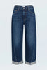 KACEY MID RISE CUFFED STRAIGHT JEAN - CULTIVATE