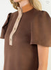 Colorblock Suede Dress