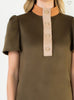 Colorblock Suede Dress