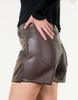 Faux Leather Skort
