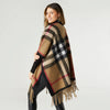 JORA PLAID WRAP WITH FRINGE