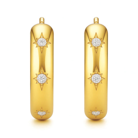 Darby Sunburst Hoop Earring