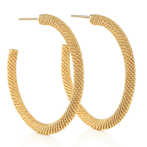 Lou Large Mesh Hoop Earring