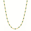 Evie Green Dainty Enamel Beaded Necklace
