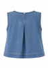Denim Back Pleat Top