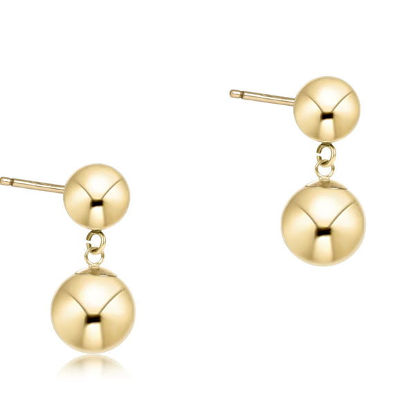 Classic 10mm Ball Drop Stud - Gold