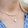 16'' Necklace Gold- Bliss Bar Textured Gold