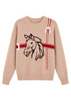 Horse Head Print Sweater