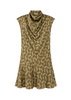 Silk Horse Print Sleeveless Dress