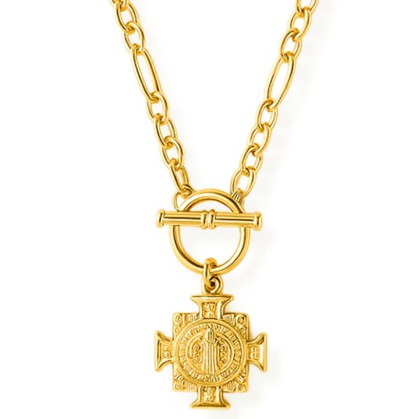Zayn Toggle Chain Cross Necklace