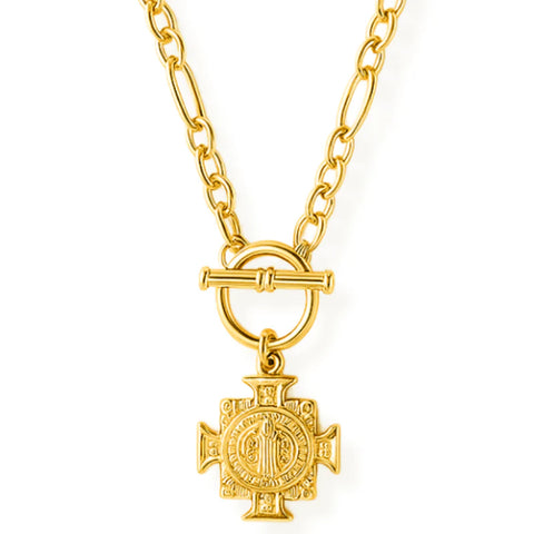 Zayn Toggle Chain Cross Necklace