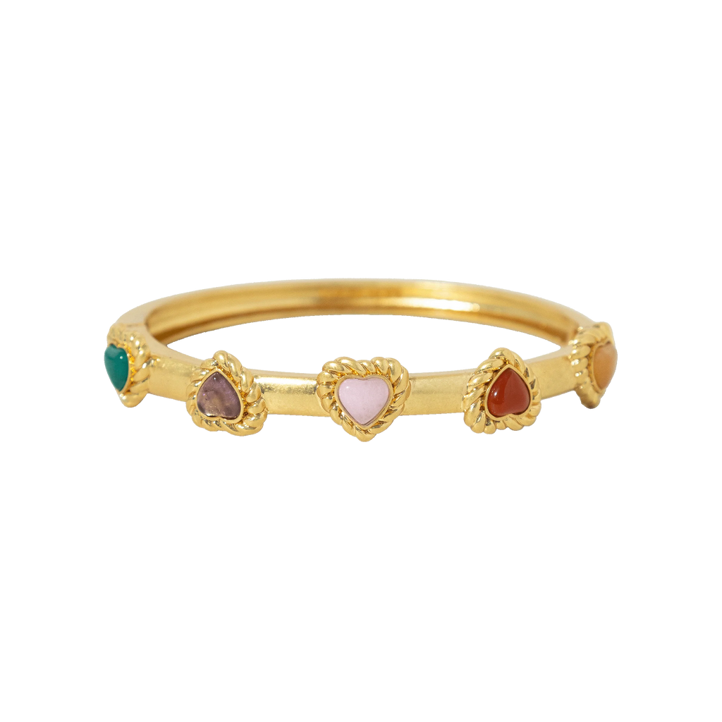 Camille Semi-Precious Heart Bangle