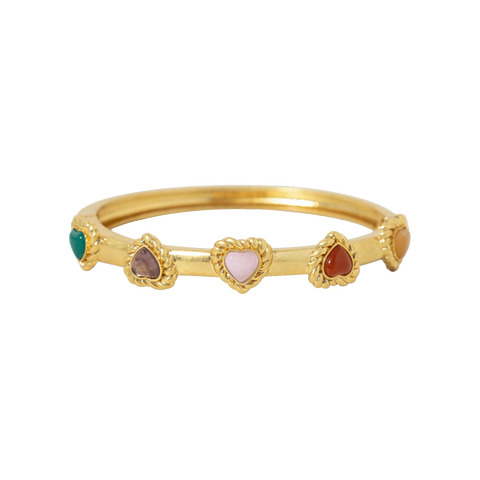 Camille Semi-Precious Heart Bangle