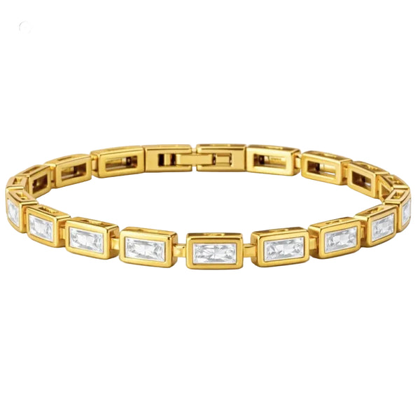 Monroe Baguette Bezel Tennis Bracelet