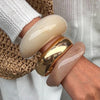 Vintage Irregular Wide Acrylic Bangle