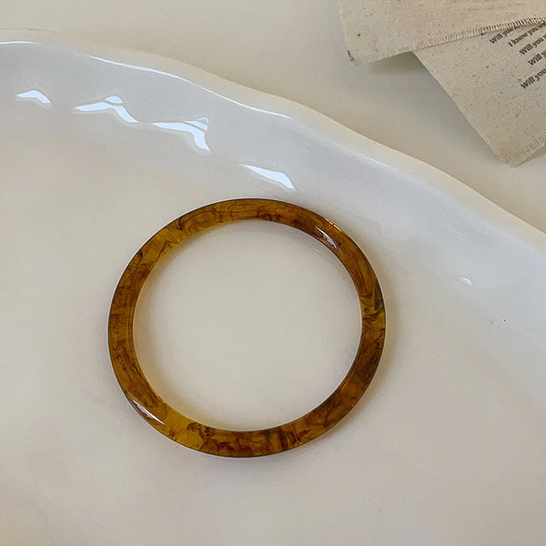 Irregular Acrylic Resin Layering Bangle