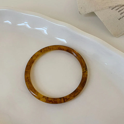 Irregular Acrylic Resin Layering Bangle