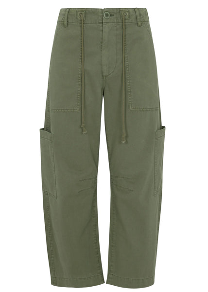 SABRINA CURVED UTILITY PANTS - MEADOW