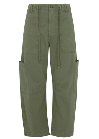 SABRINA CURVED UTILITY PANTS - MEADOW