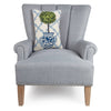 Blue Trellis Ball Topiary Hook Pillow