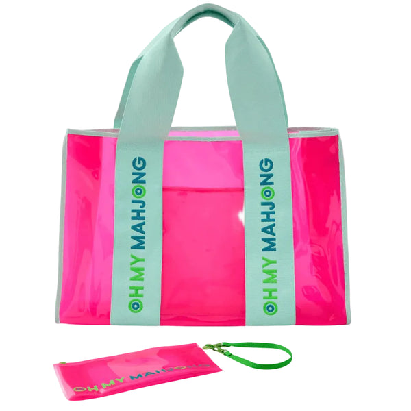 Mahjong Pink Beach Bag