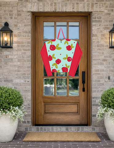 Red Roses Jockey Silk Derby Door Hanger