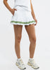 Grey Skort - White/Green Olive