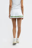 Grey Skort - White/Green Olive