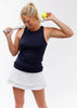 Avalon Ruffle Tank - Navy